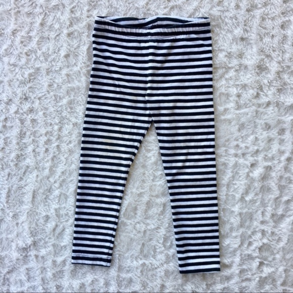 Circo black & white striped leggings 3T
